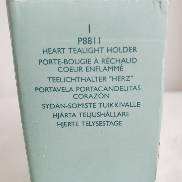 PartyLite Red Glass Heart Tealight Candle Holder Retired P8811 - Picture 8 of 12